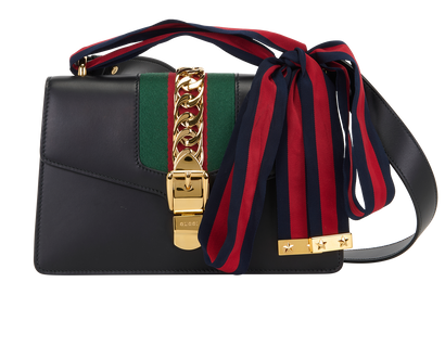 Sylvie, &pound;550, Handbags, Black, Leather, Front view